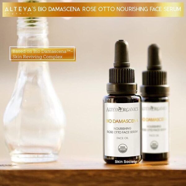 Alteya Organics Rose Otto Nourishing Face Serum Bio Damascena  20ml - Image 5