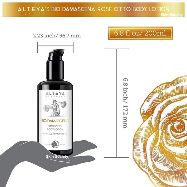 Alteya Organics Organic Rose Otto Body Lotion Bio Damascena 200ml - Image 5