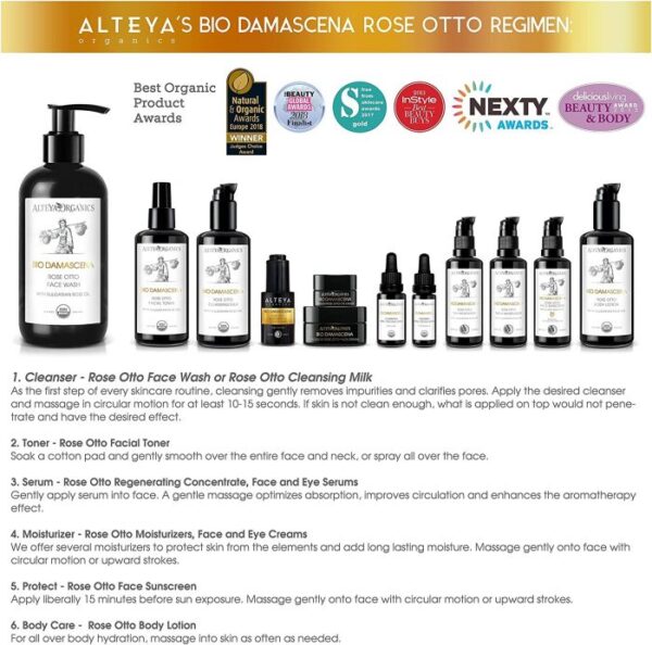 Alteya Organics Bio Damascena Organic Rose Otto Face Wash 250ml - Image 7