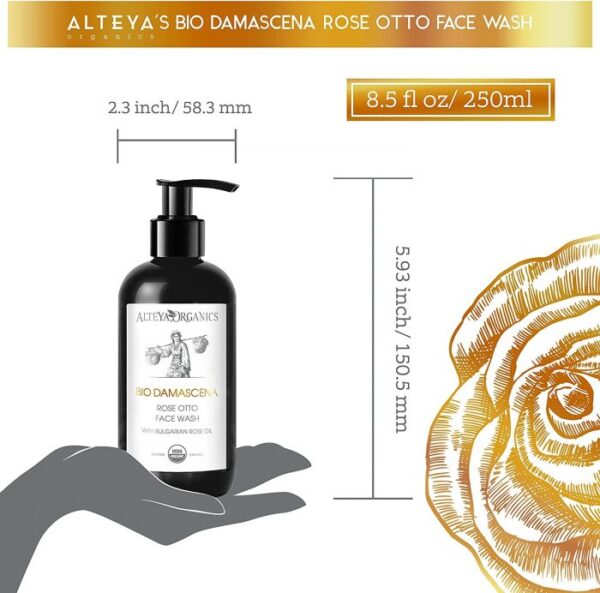 Alteya Organics Bio Damascena Organic Rose Otto Face Wash 250ml - Image 6