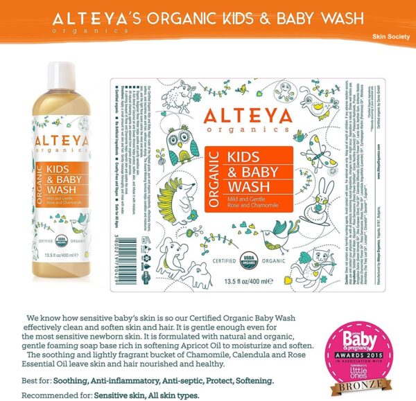 Alteya Organics Organic Baby Wash 400ml - Image 6