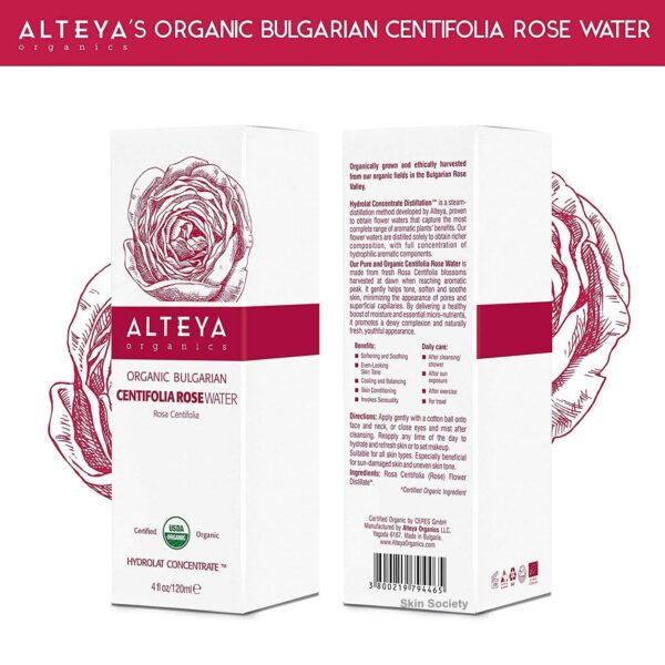 Alteya Organics Organic Centifolia Water 120ml - Image 2