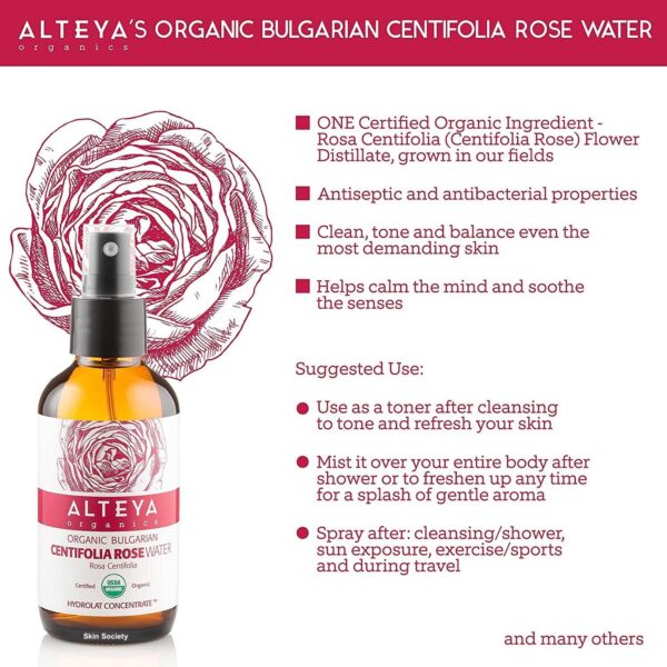 Alteya Organics Organic Centifolia Water 120ml - Image 3