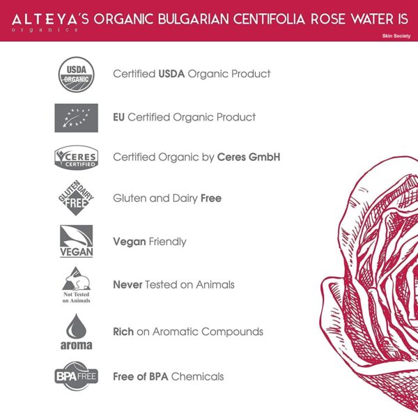 Alteya Organics Organic Centifolia Water 120ml - Image 4