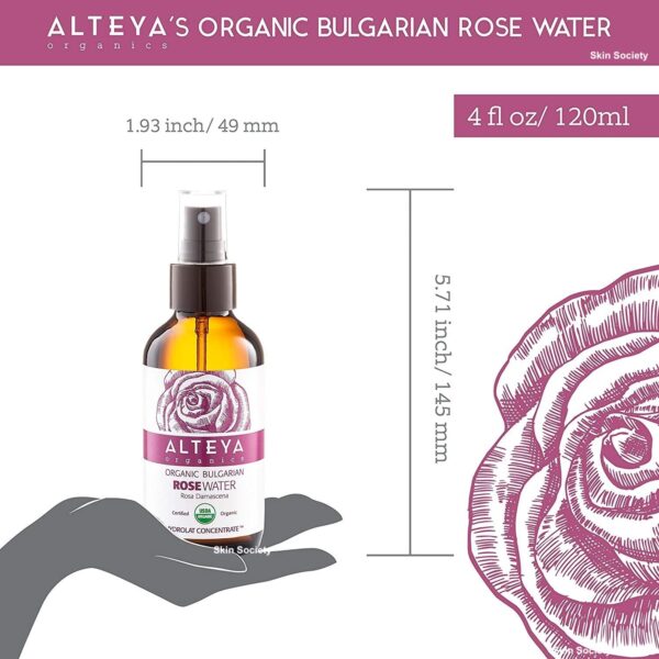 Alteya Organics Organic Bulgarian Rosewater 120ml - Image 5