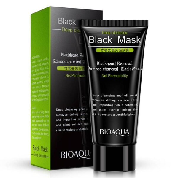 Bioaqua Blackhead Removal Bamboo Charcoal Black Mask 60g