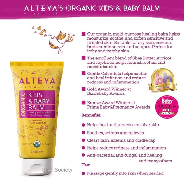 Alteya Organics Organic Baby Balm 90ml - Image 2