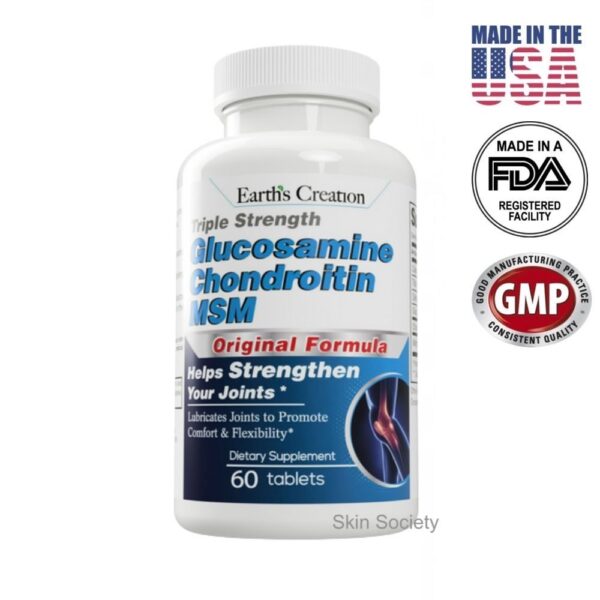 Earth's Creation Triple Strength Glucosamine Chondroitin Msm 60 Tabletes