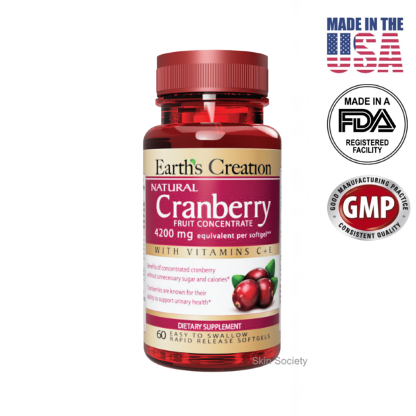 Earth’s Creation Cranberry Fruit Concentrate 4200mg 60 Softgels