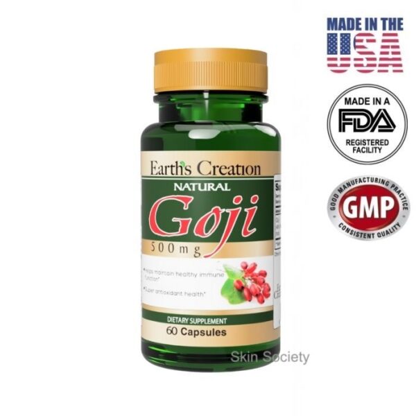 Earth’s Creation Goji 500mg - Super Antioxidant Health 60 Capsules