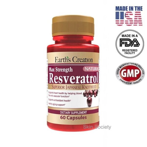 Earth’s Creation Resveratrol 60 Capsules