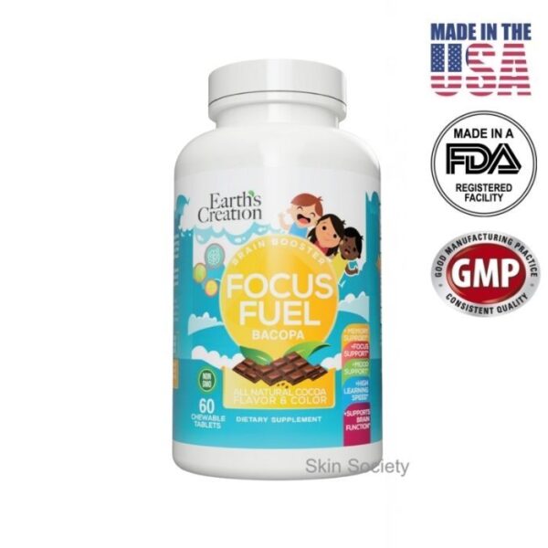 Earth’s Creation Focus Fuel Bacopa Kids 60 Chewables