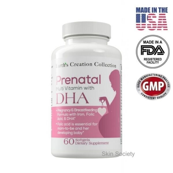 Earth’s Creation Prenatal Multi Vitamin with DHA 90 Softgels