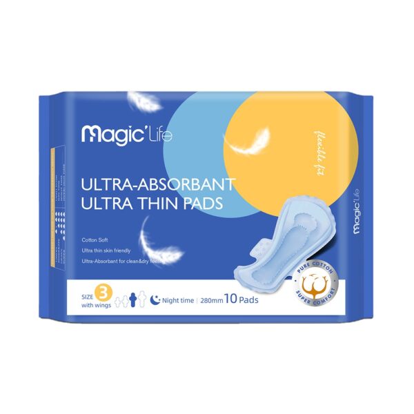 Night Wing Sanitary Pad Ultra Absorbent Ultra Thin Pads (Japanese Cotton) 28cm x 10 pcs